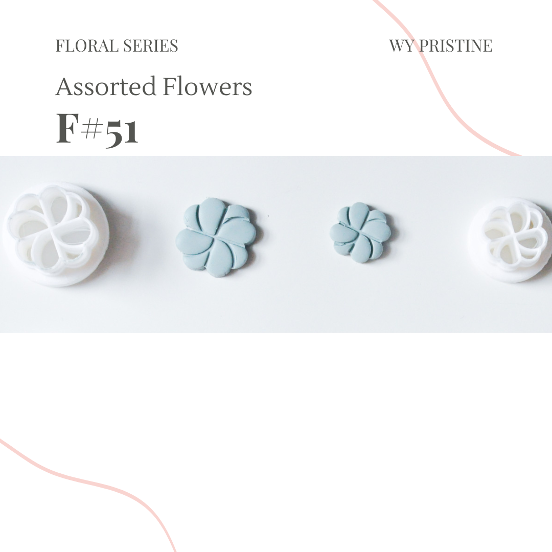 Floral Series | Flower Stamp Cutter | F#46-F#51 Assorted Flower
